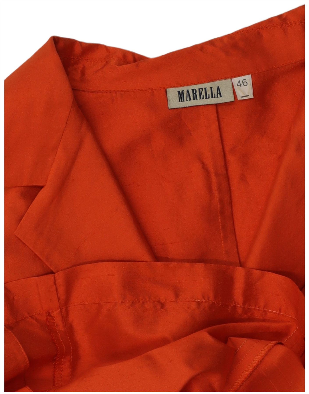 Marella Damen 3/4-Ärmel-Hemdbluse IT 46 Large Orange