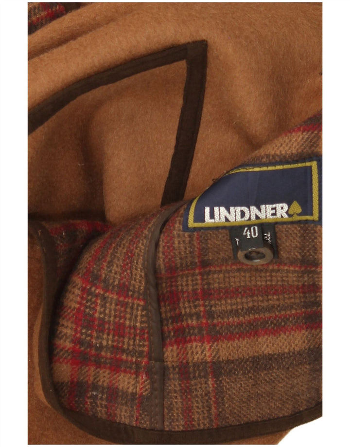 Lindner Damen-Blazerjacke mit 2 Knöpfen, IT 40, kleine braune Wolle