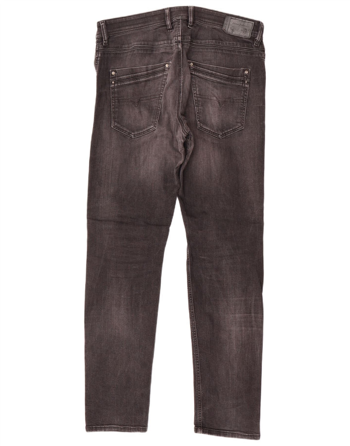 DIESEL Herren Krayver Regular Carrot Slim Jeans W34 L32 Graue Baumwolle