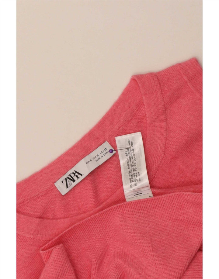 Zara Damen Weste Top UK 12 Mittelrosa Modal