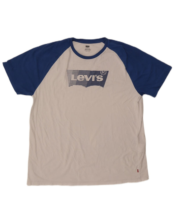 Levi's Herren-T-Shirt mit Grafik, 2XL, Weiß, Farbblock