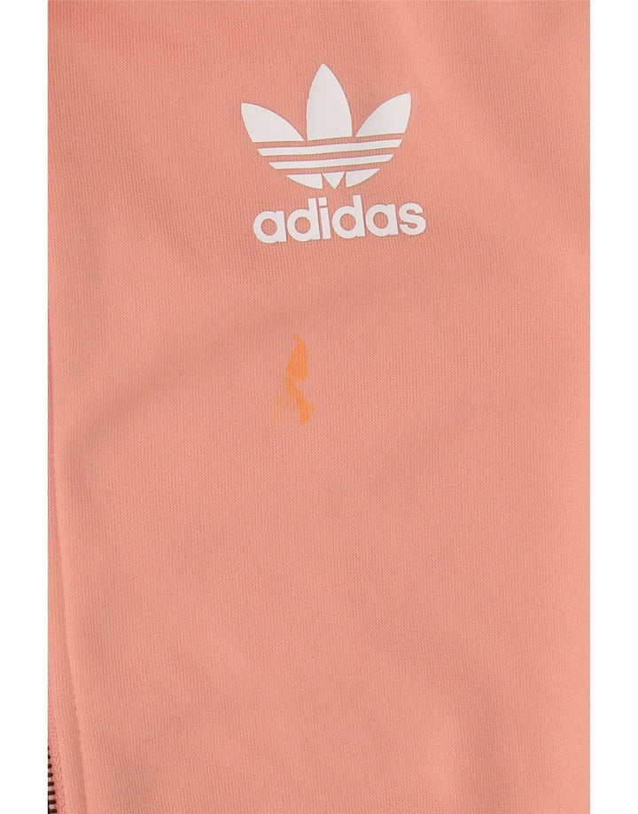 Adidas Damen Graphic Trainingsanzug Top Jacke UK 6 XS Orange Polyester
