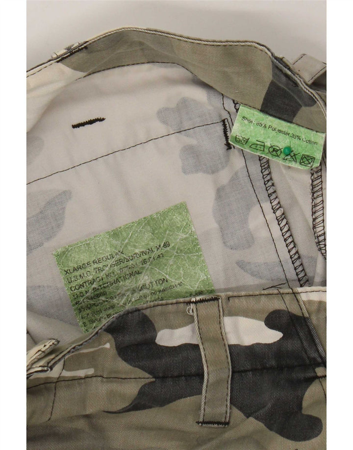 Vintage Herren Cargo Shorts XL W38 Khaki Camouflage Polyester