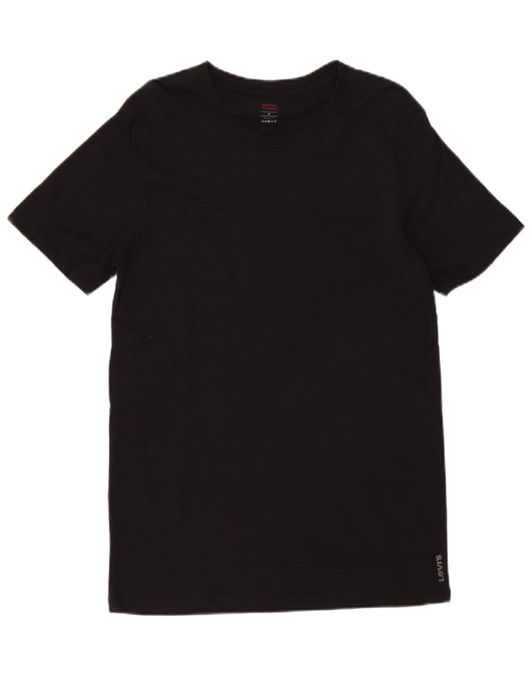 Levi's Herren-T-Shirt-Oberteil aus mittelschwarzer Baumwolle