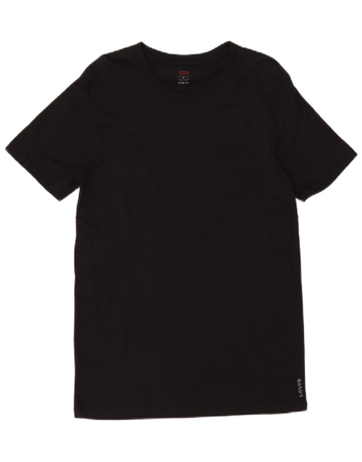 Levi's Herren-T-Shirt-Oberteil aus mittelschwarzer Baumwolle