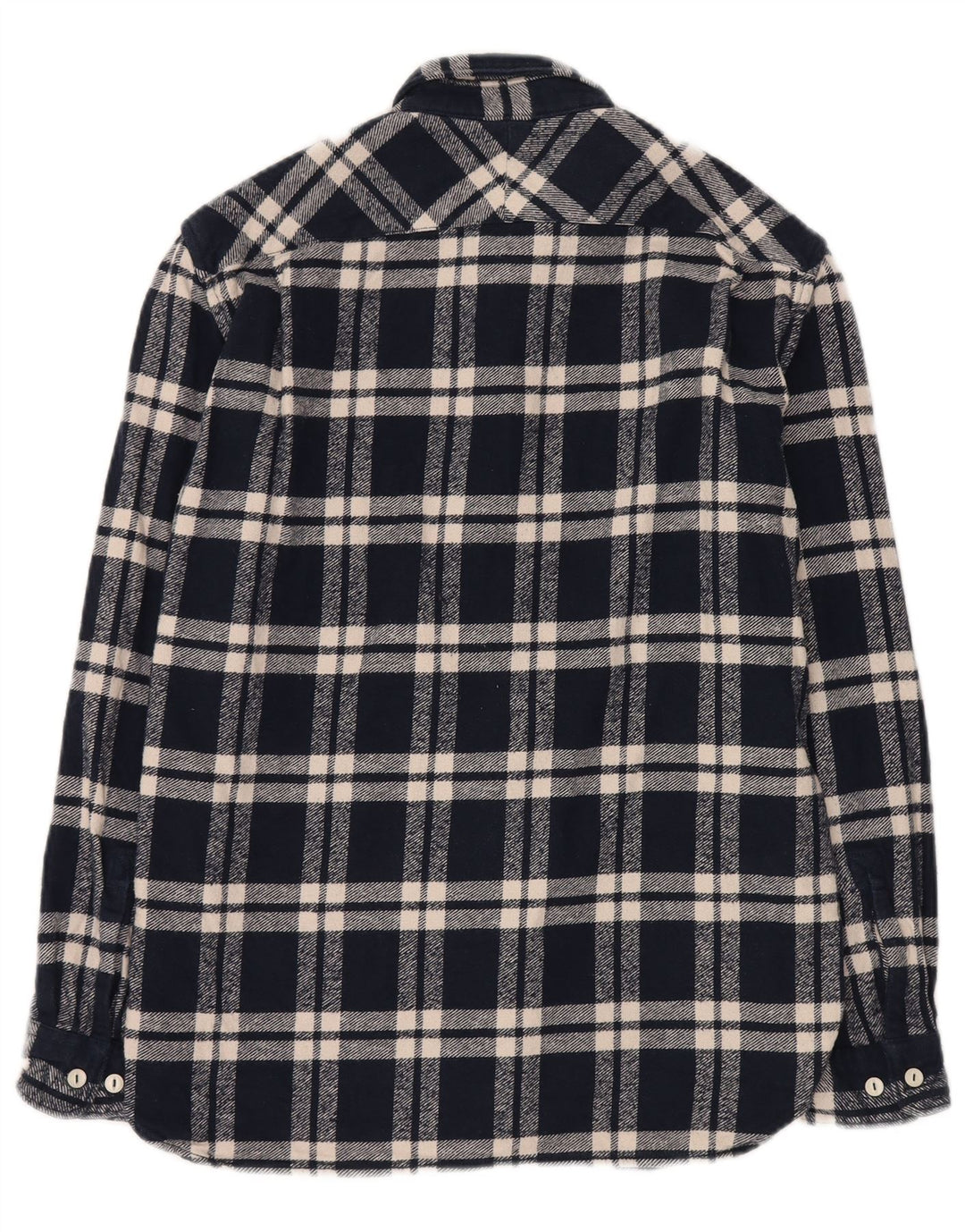 French Connection Herren-Flanellhemd mit lockerer Passform, Mittelblau kariert