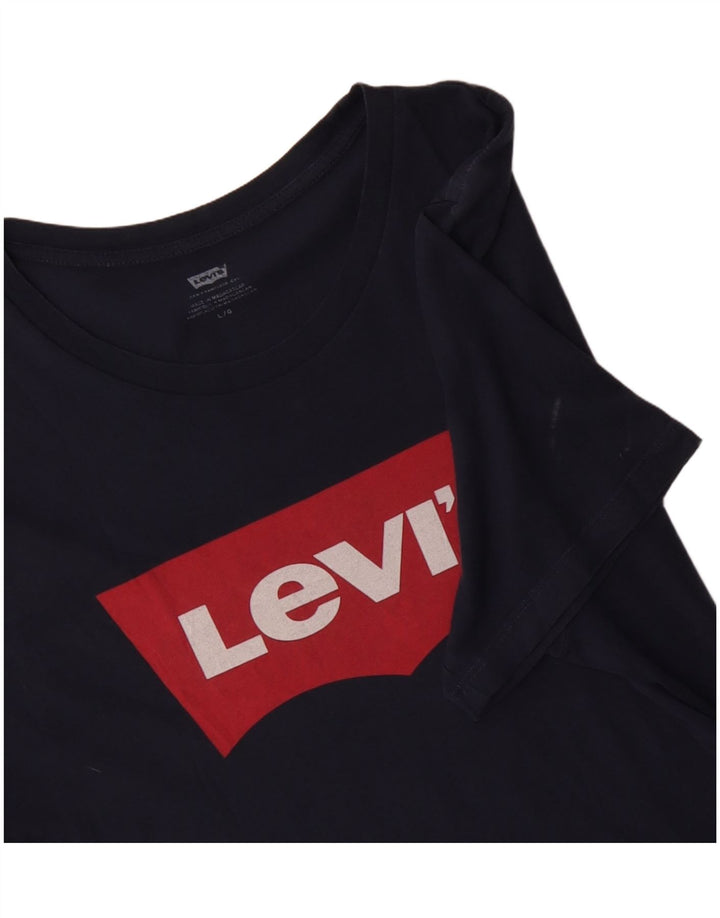 LEVI'S Herren-T-Shirt mit Grafik, groß, marineblau, Baumwolle