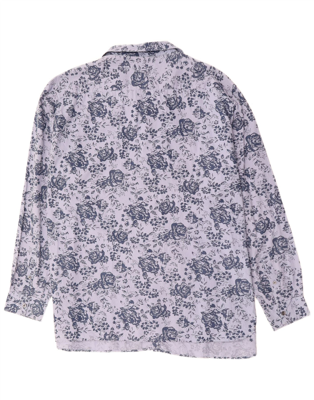 French Connection Herrenhemd 2XL Blau geblümt Baumwolle