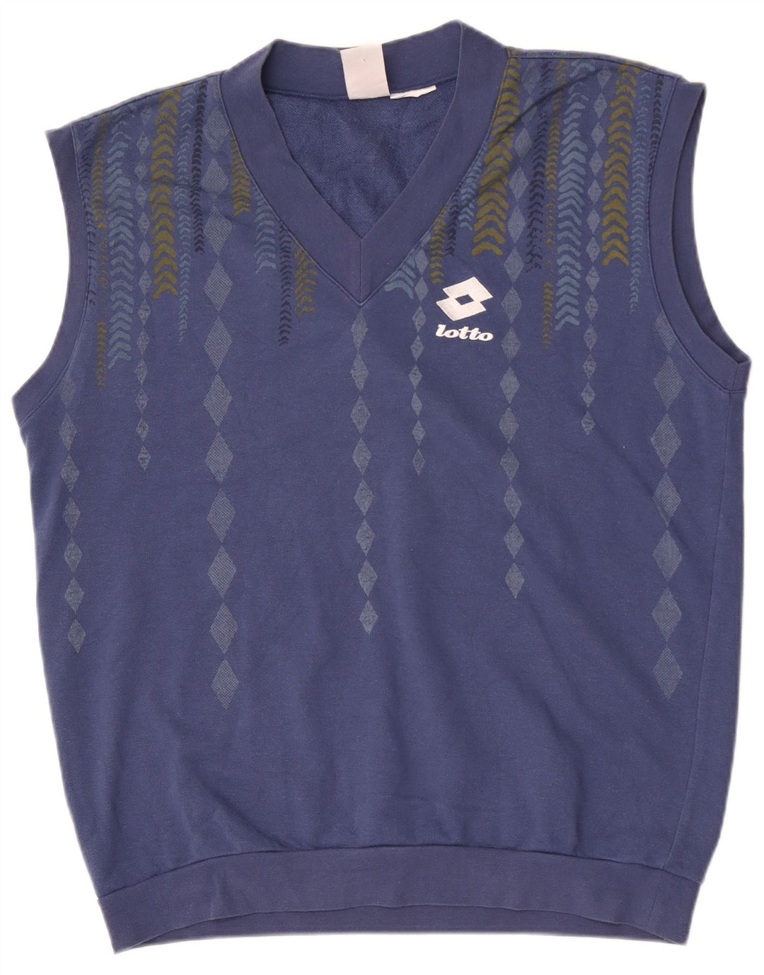 Lotto Herren-Sweatshirt, ärmellos, groß, blau, geometrisch