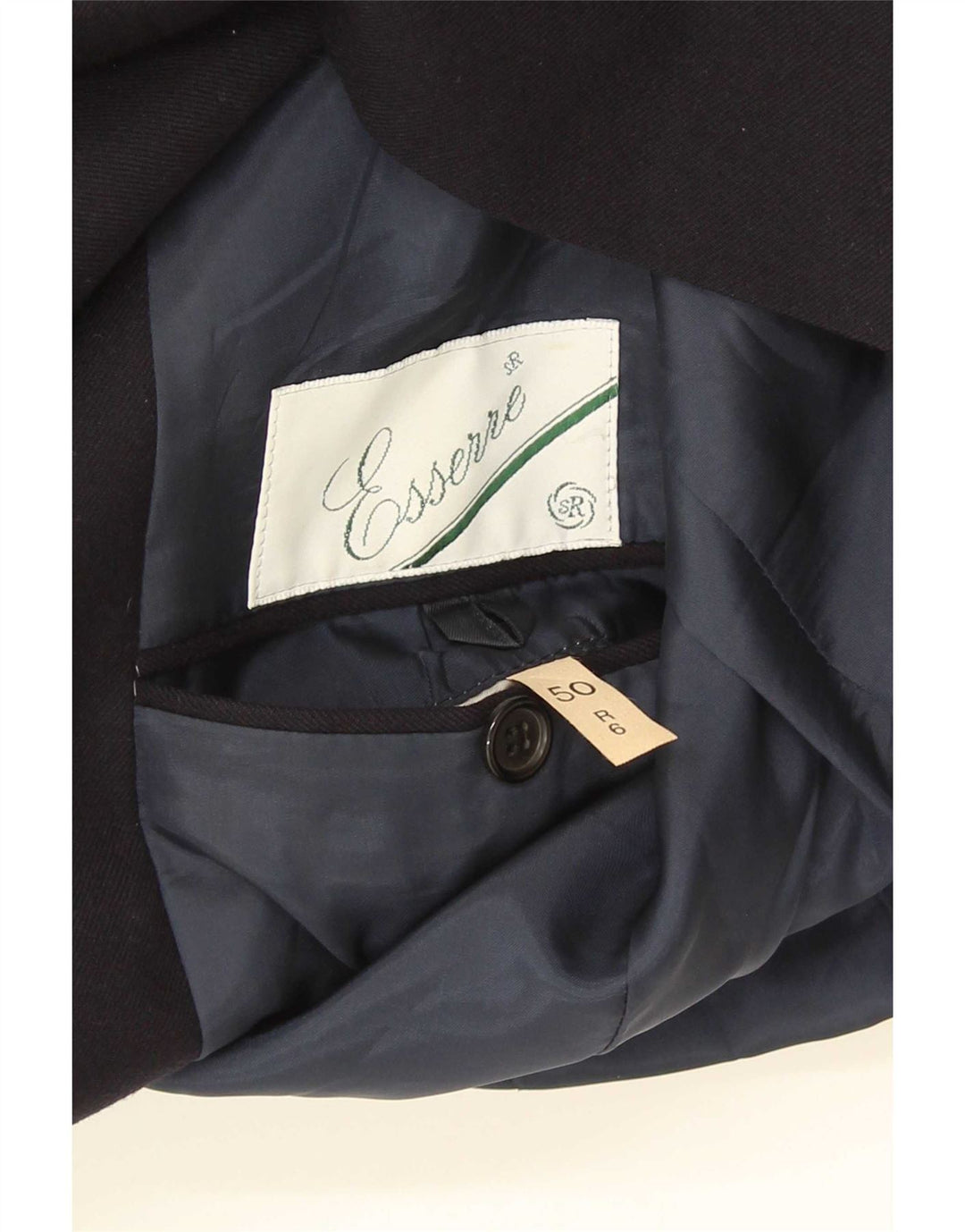 Essere Herren-Blazer, zweireihig, IT 50, Größe L, Marineblau