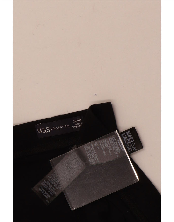 Marks & Spencer Damen Leggings UK 20 2XL Schwarze Baumwolle