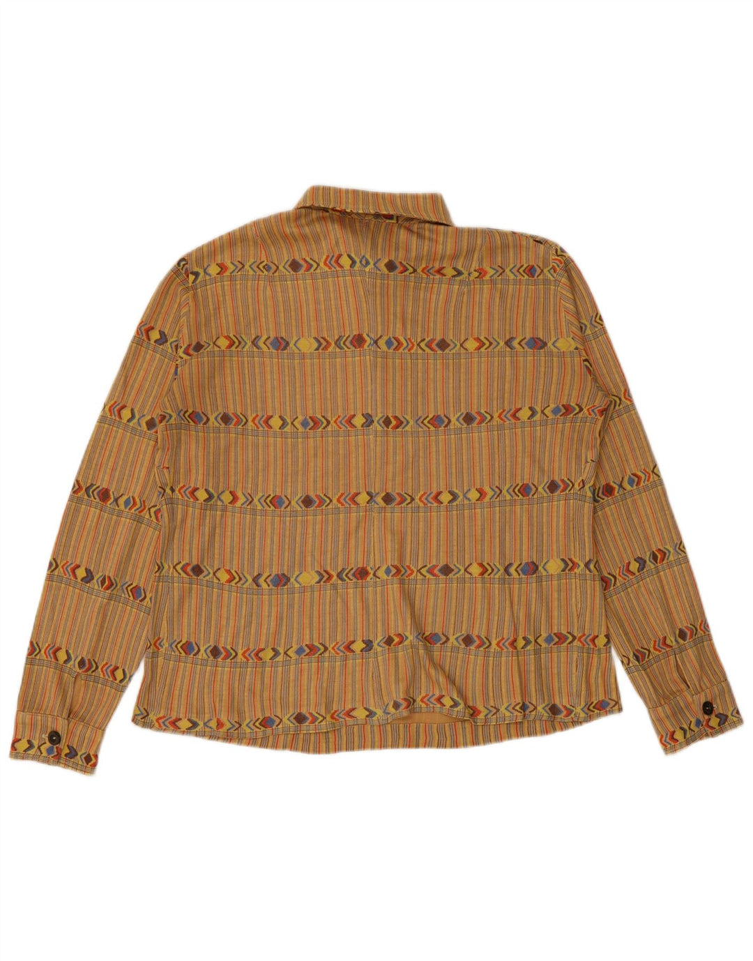 Vintage Damen Pullover Shirt UK 12 Medium Beige gestreift