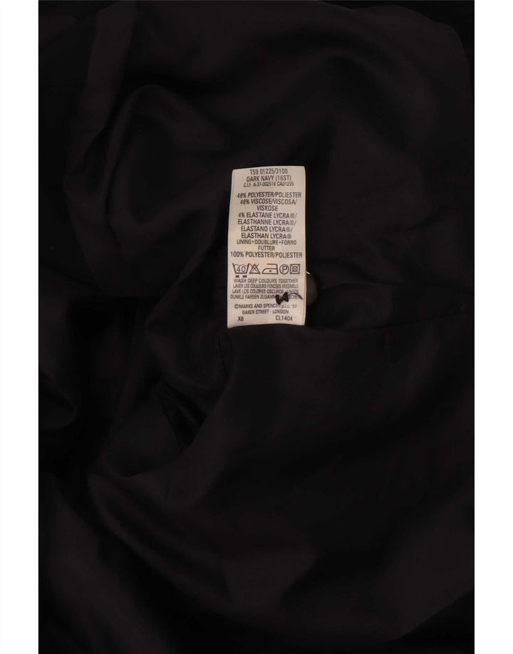 Marks & Spencer Damen St. Michael 4 Button Blazer Jacke UK 16 Large Schwarz