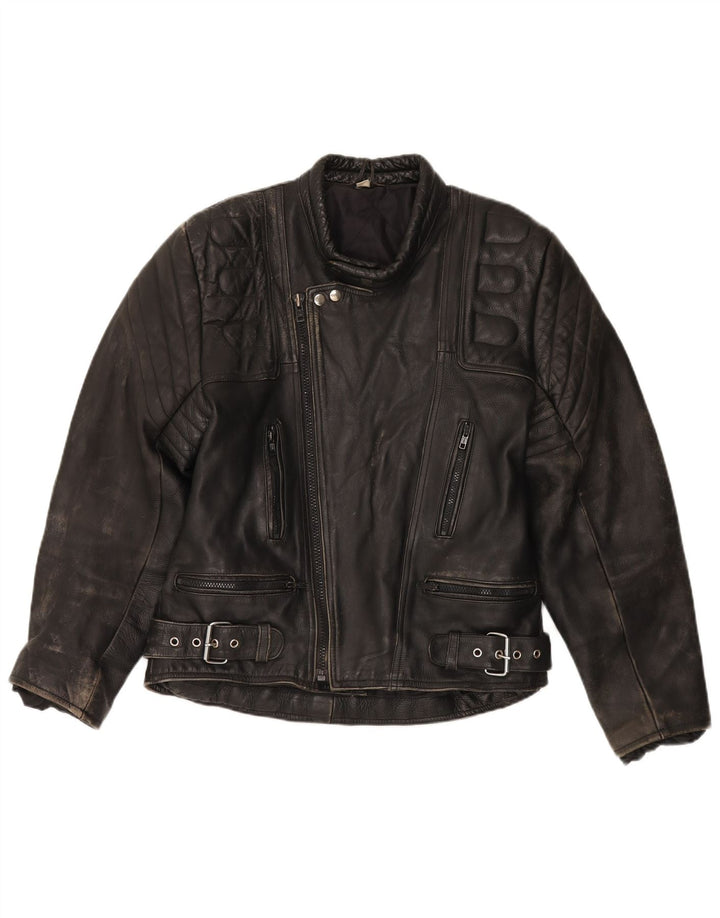 Vintage Herren Leder Bikerjacke UK 36 Small Black Biker