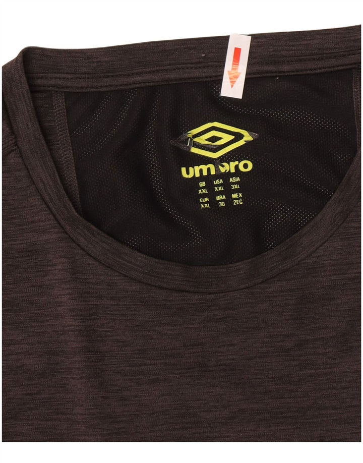 Umbro Herren T-Shirt Top 2XL Grau Colourblock Polyester