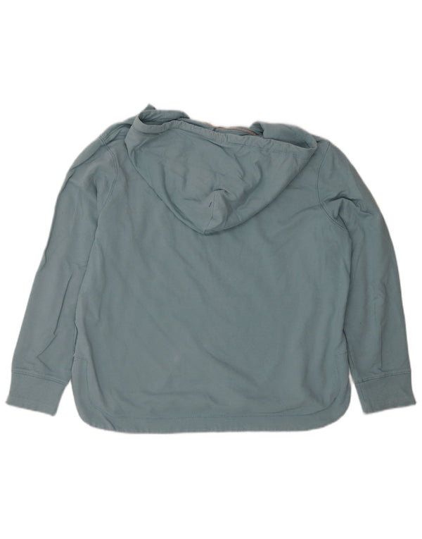 White Stuff Damen-Übergroßer Kapuzenpullover, UK 10, Größe S, Blau, Baumwolle