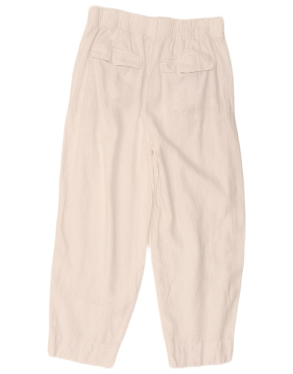 Marks & Spencer Damen Kurz geschnittene Hose UK 14 Large W32 L25 Weiß
