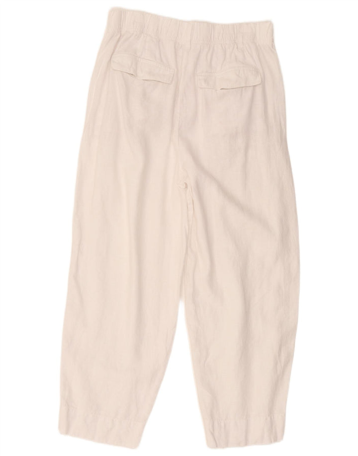 Marks & Spencer Damen Kurz geschnittene Hose UK 14 Large W32 L25 Weiß