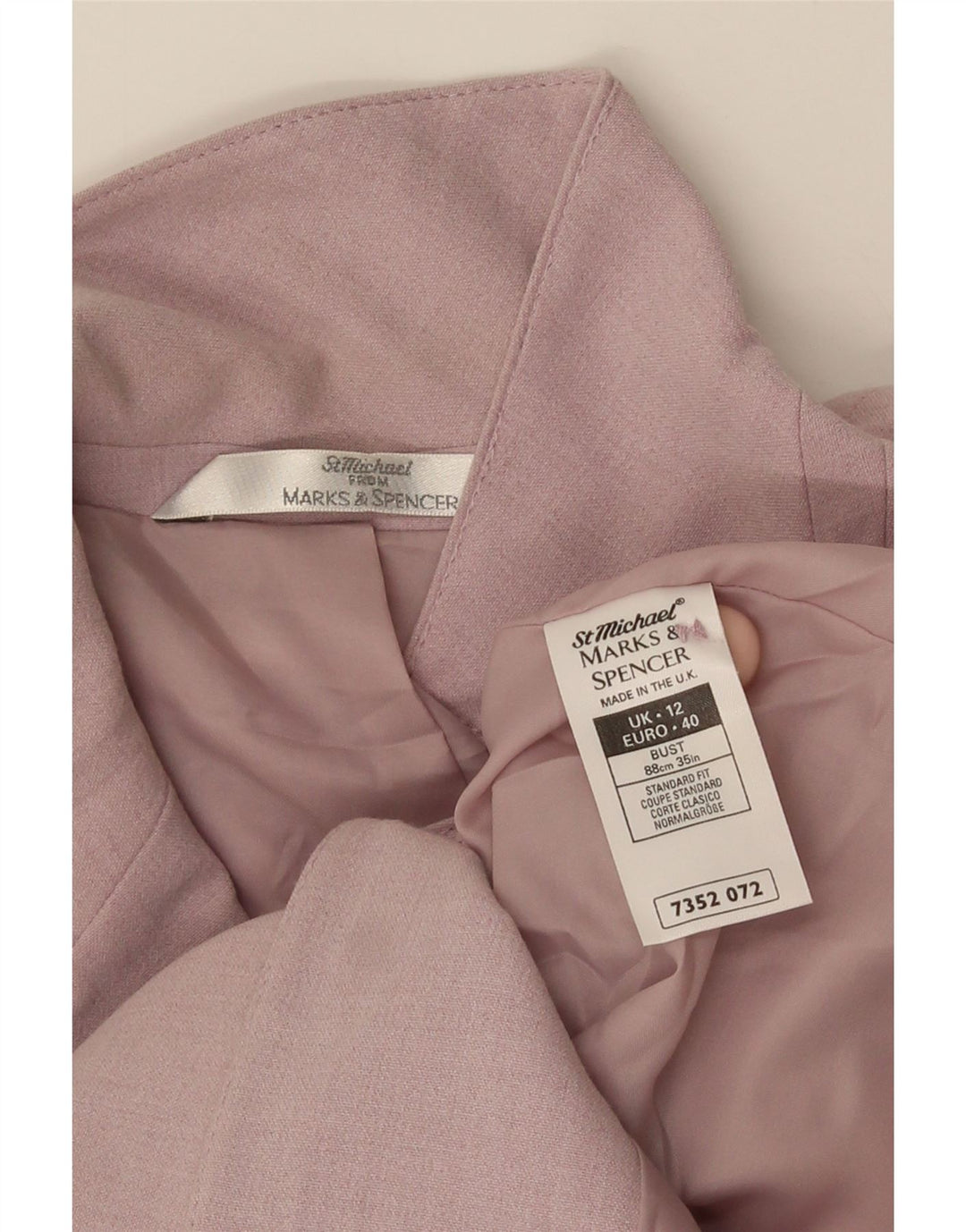 Marks & Spencer Damen Longline 4-Knopf-Blazerjacke UK 12 Mittelviolett