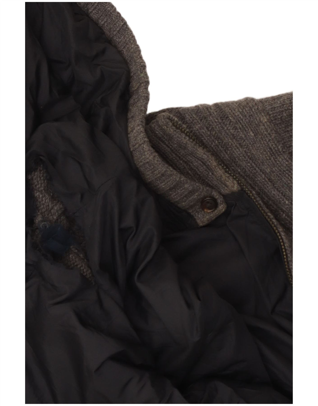 Massimo Dutti Herren Kapuzenstrick-Wendejacke UK 42 XL Grau