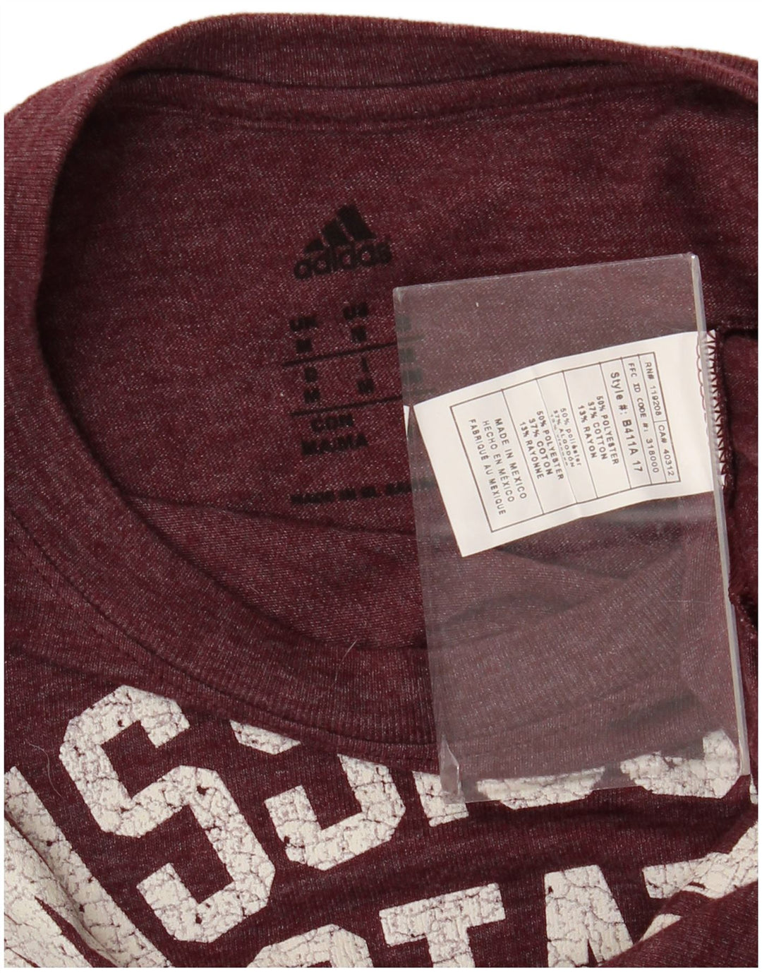 Adidas Herren Graphic Top Langarm Medium Burgund