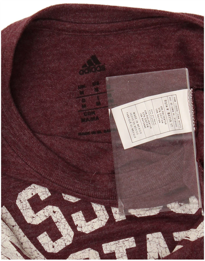 Adidas Herren Graphic Top Langarm Medium Burgund