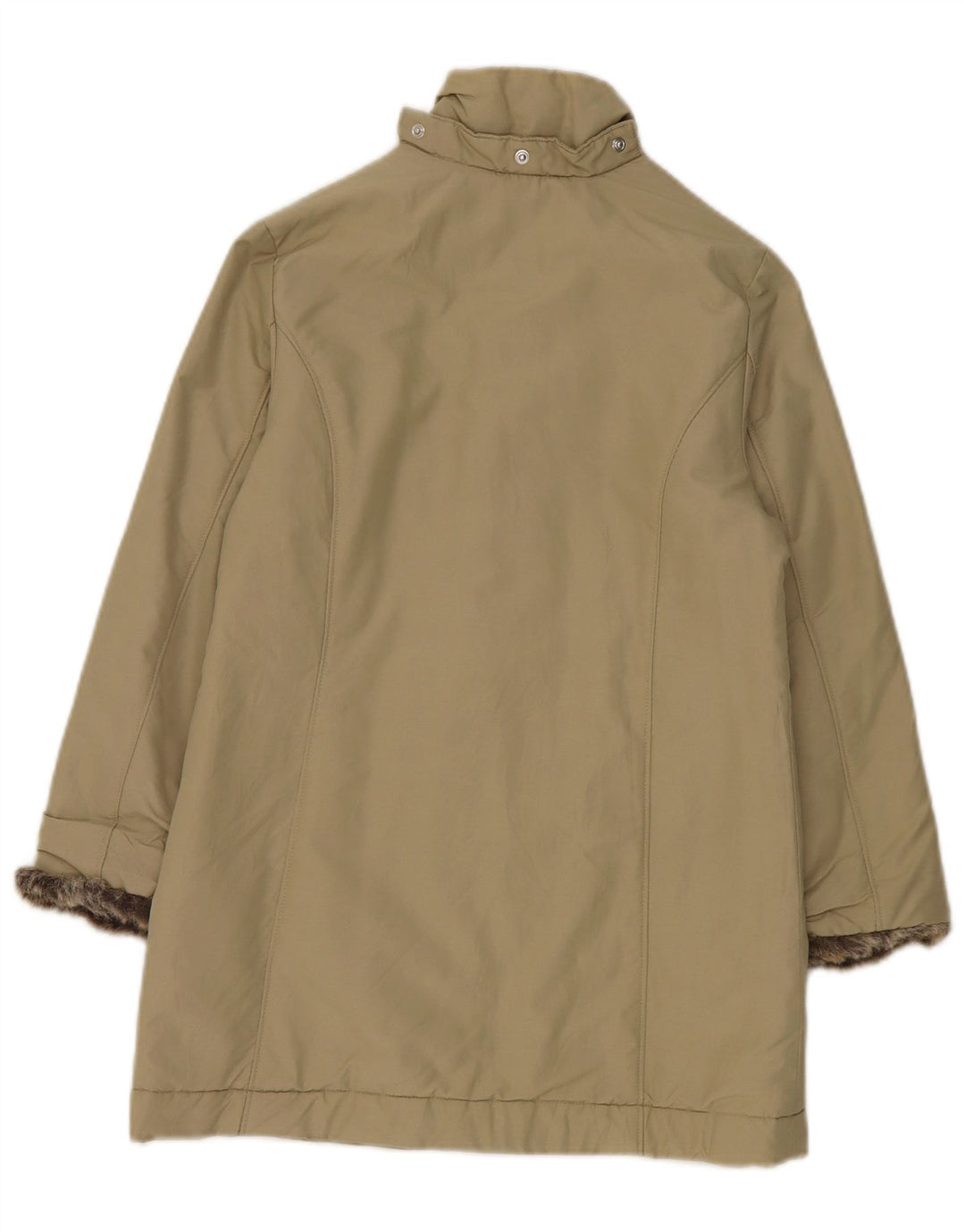 Invicta Damen 3/4-Ärmel gepolsterte Jacke UK 8 Small Beige Baumwolle