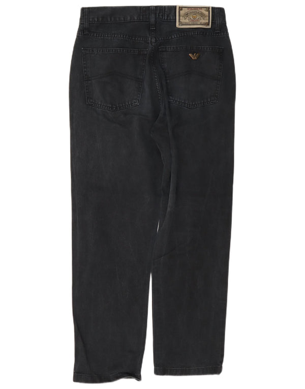 Armani Herren gerade Freizeithose W32 L28 graue Baumwolle