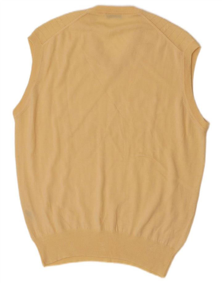 Valentino Herren Weste Tank Top Große gelbe Merinowolle