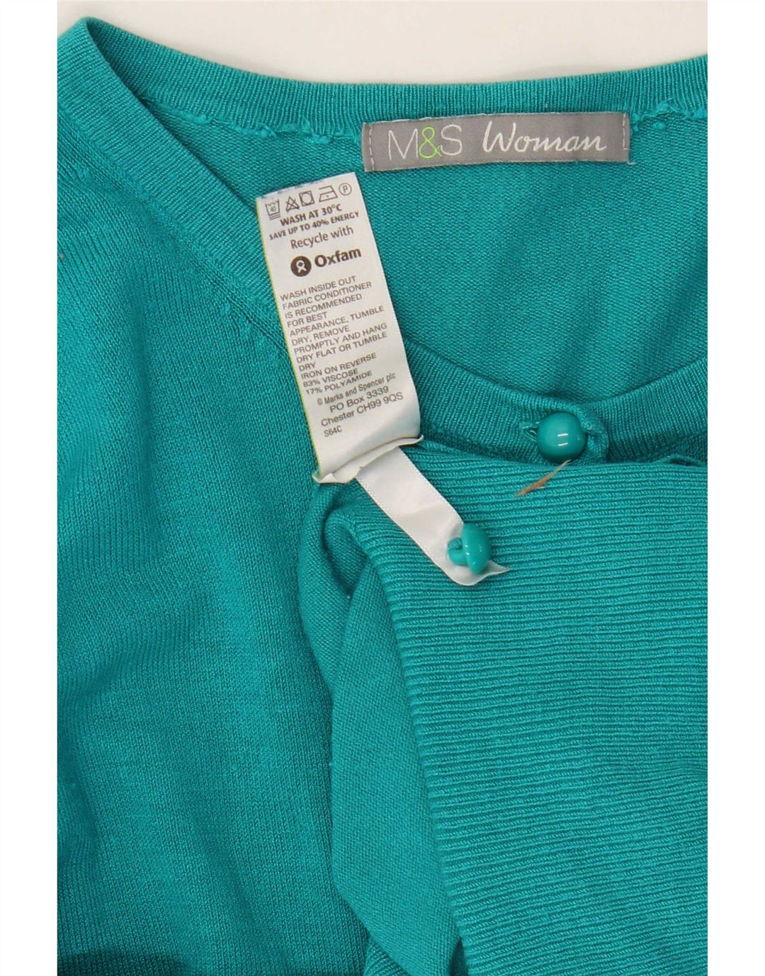 Marks & Spencer Damen-Cardigan-Pullover UK 10 Small Blaue Viskose