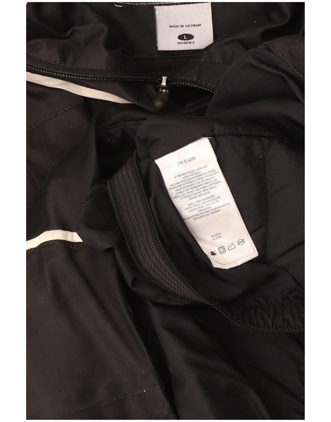 Columbia Damen-Windbreakerjacke mit Kapuze, UK 16, Größe L, Schwarz, Polyester