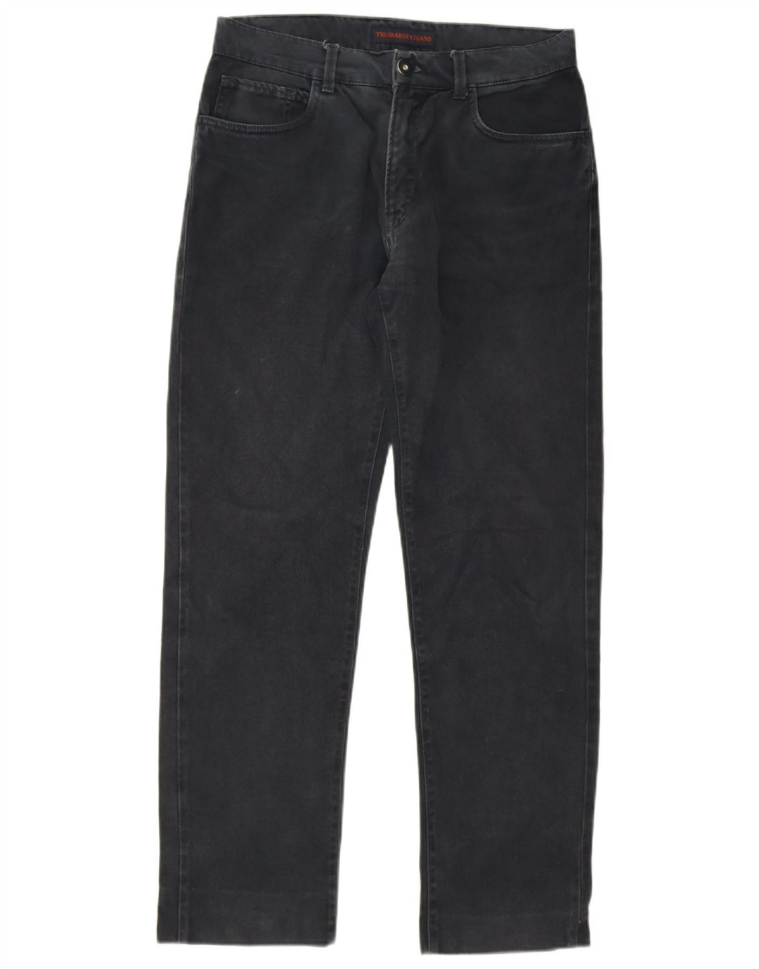 Trussardi Herren Straight Jeans IT 48 Medium W34 L30 Schwarze Baumwolle