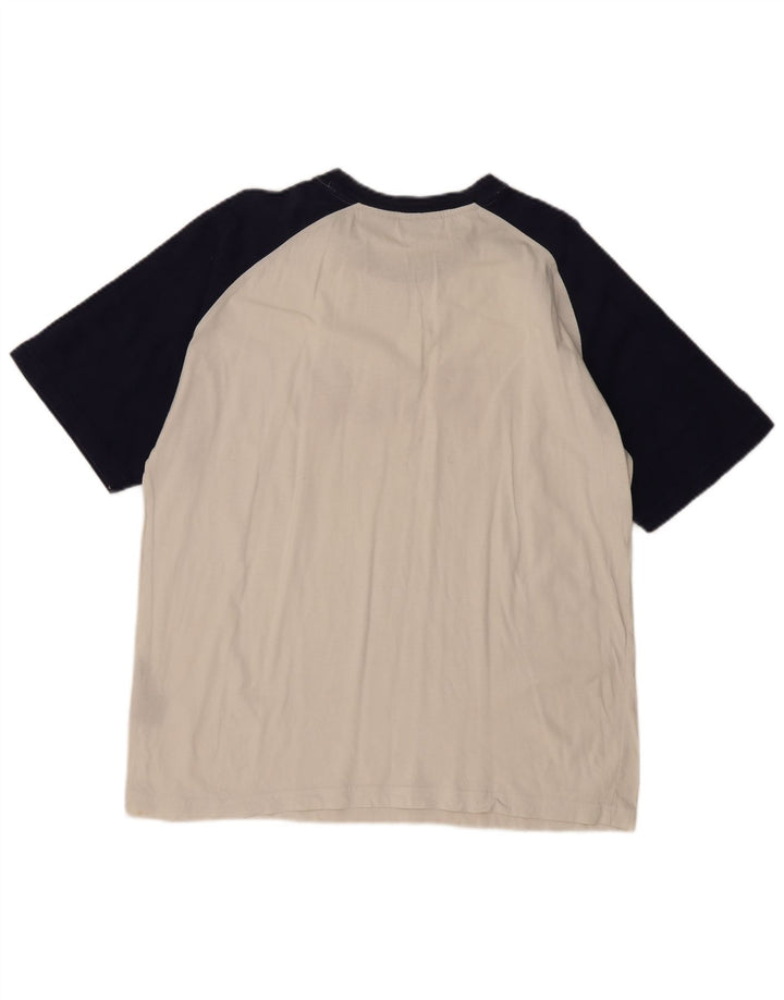 FILA Herren-T-Shirt mit Grafik, groß, weiße Blockfarben-Baumwolle