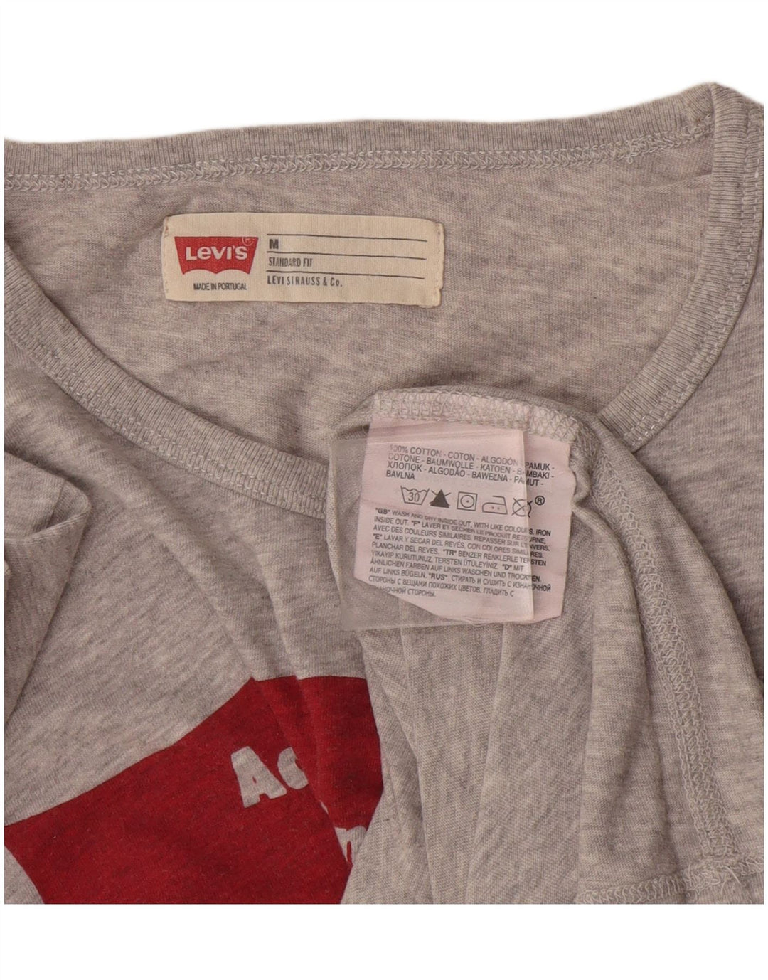 Levi's Herren-T-Shirt mit Standard-Passform aus mittelgrauer Baumwolle
