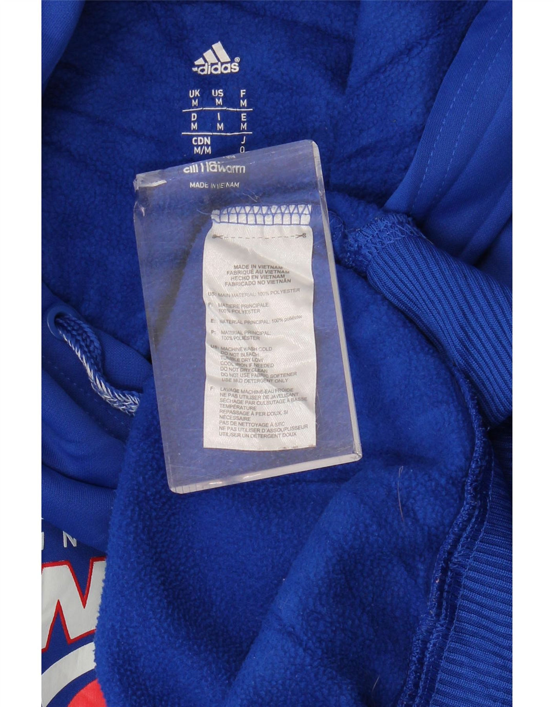 Adidas Herren Panthers Graphic Hoodie Pullover Mittelblaues Polyester
