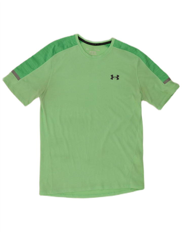 UNDER ARMOUR Herren-T-Shirt mit Grafik, Größe S, Grün, Farbblock-Polyester