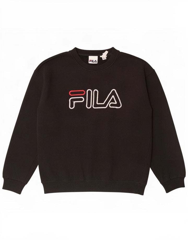 Fila Herren-Sweatshirt mit Grafik, Größe S, Schwarz