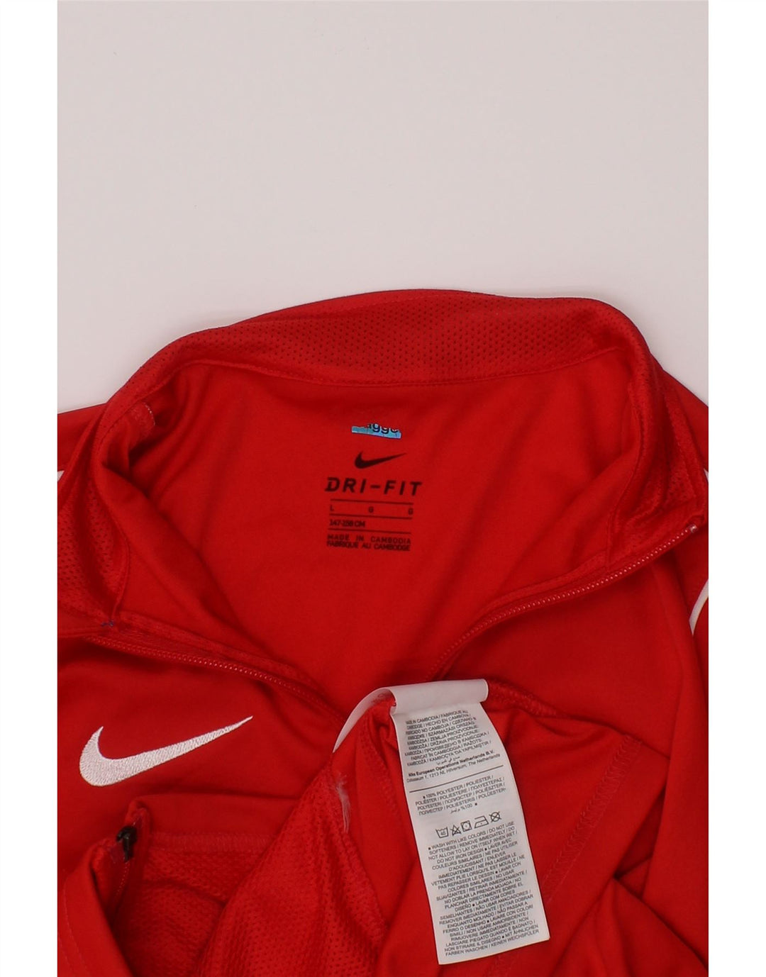 NIKE Dri-Fit-Trainingsanzug für Jungen, Top-Jacke, 12–13 Jahre, groß, rotes Polyester