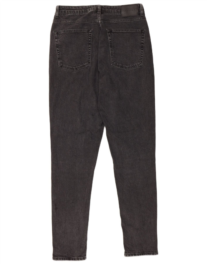 Topshop Damen Slim Jeans W32 L31 Schwarze Baumwolle