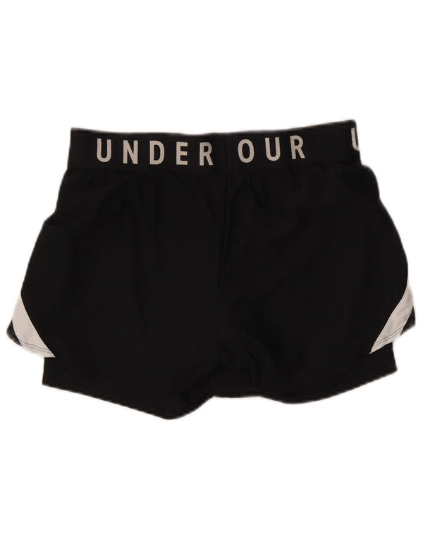 Under Armour Damen Heat Gear Sportshorts UK 14 Large Schwarz Colourblock