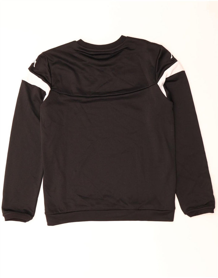 Kappa Herren Grafik-Sweatshirt-Pullover Mittelschwarzes Colourblock-Polyester