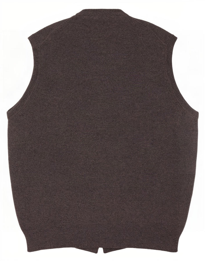 Munrospun Herren Weste Tank Top EU 52 Große graue Wolle