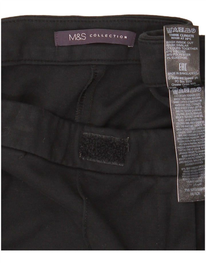 Marks & Spencer Damen Slim Casual Hose UK 12 Medium W32 L30 Schwarz