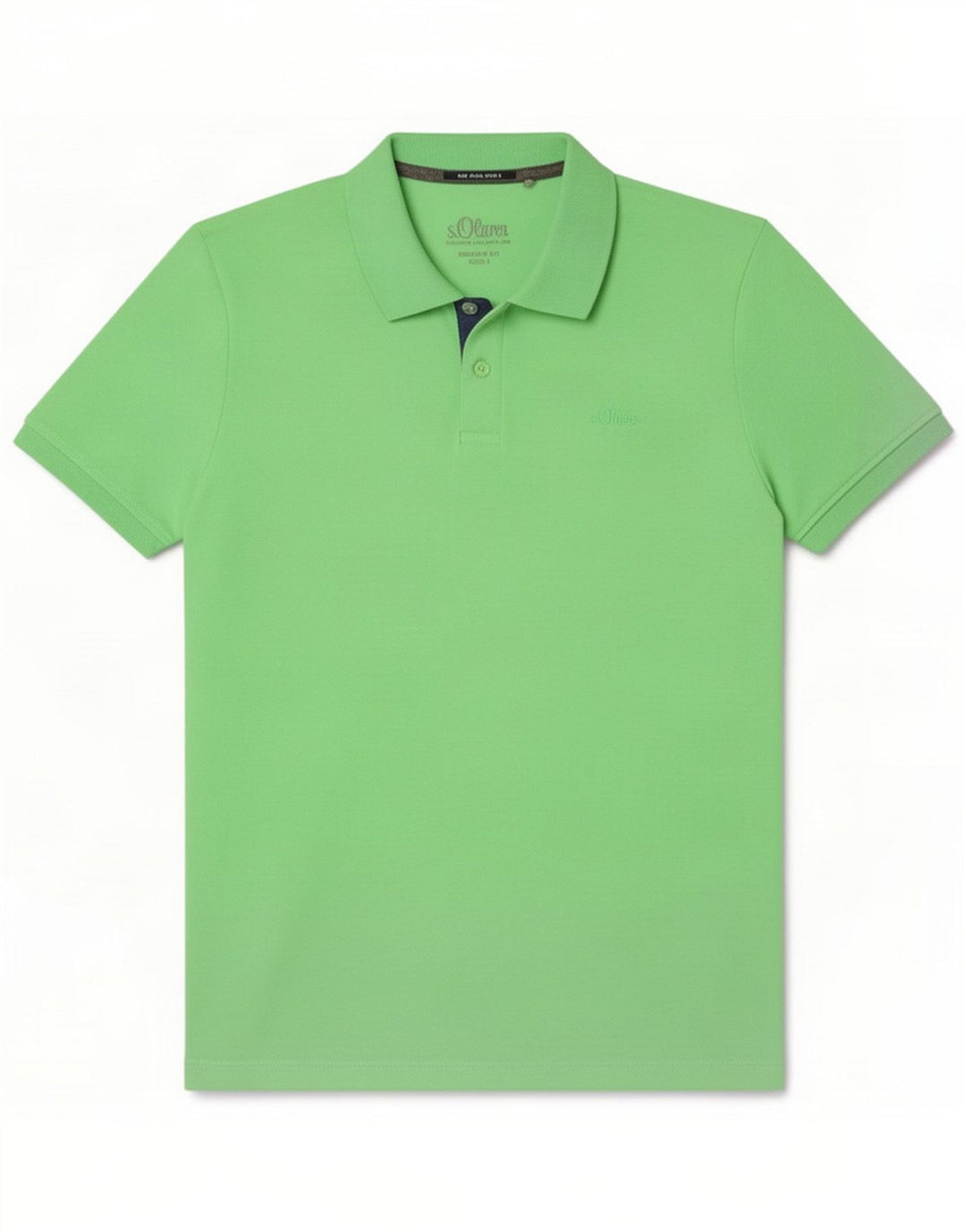 S.Oliver Herren-Poloshirt mit normaler Passform, großes grünes Polyester