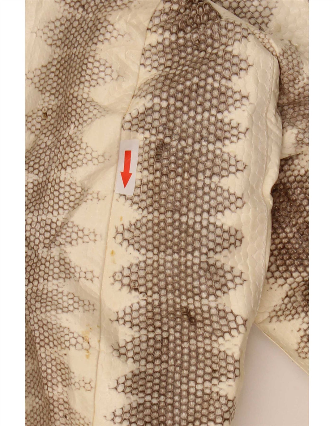 Lee Sands Herren Lederjacke UK 40 Large Beige Animal Print