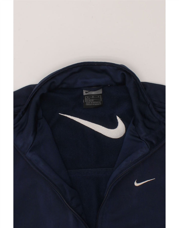 NIKE Boys Graphic Tracksuit Top Jacket 10-11 Years Medium Navy Blue Vintage Nike and Second-Hand Nike from Messina Hembry 