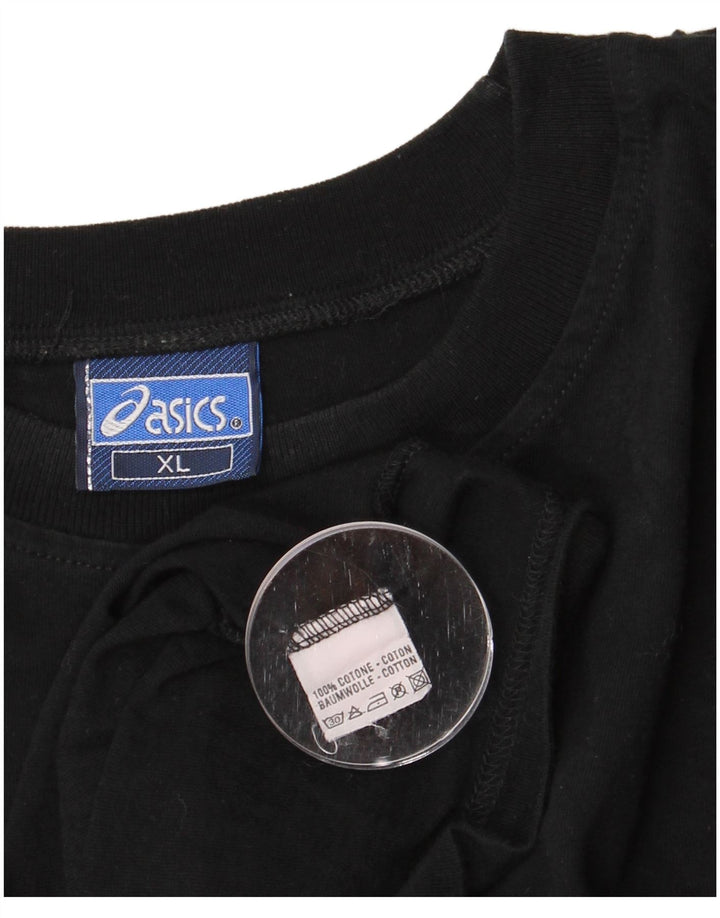ASICS Herren Grafik T-Shirt Top XL Schwarz Baumwolle