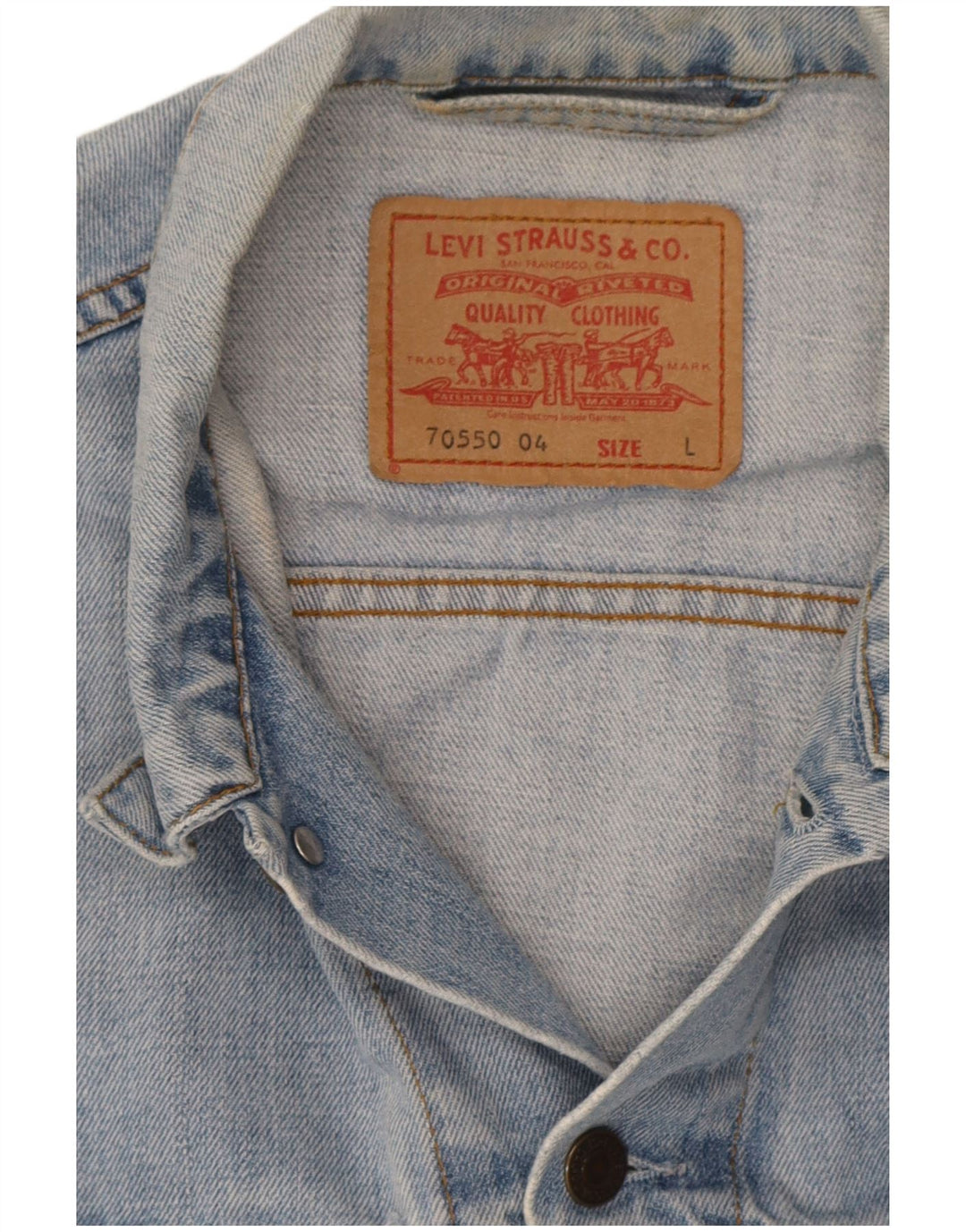 Levi's Herren Jeansjacke UK 40 Large Blau Baumwolle