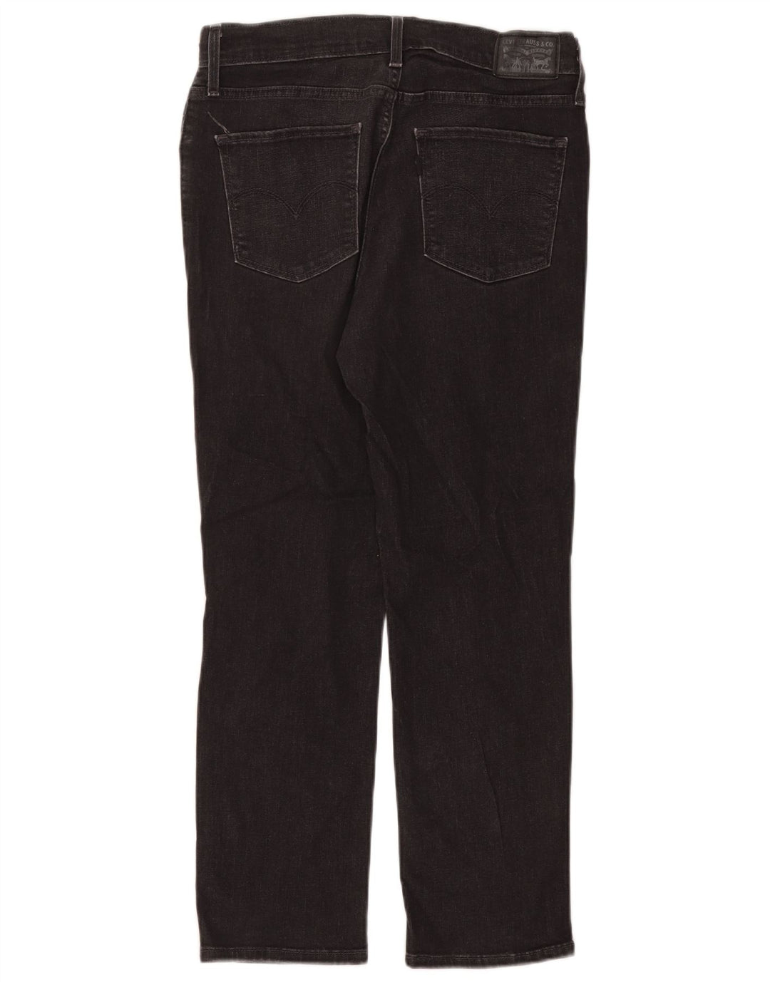 LEVI'S Damen 724 Distressed High Rise Straight Jeans W31 L26 Graue Baumwolle