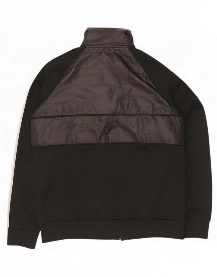 Adidas Herren-Trainingsanzug-Top-Jacke, großes schwarzes Polyester